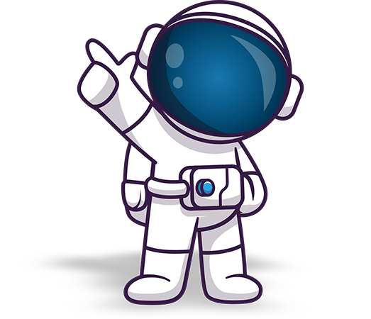 Astronauta señalando