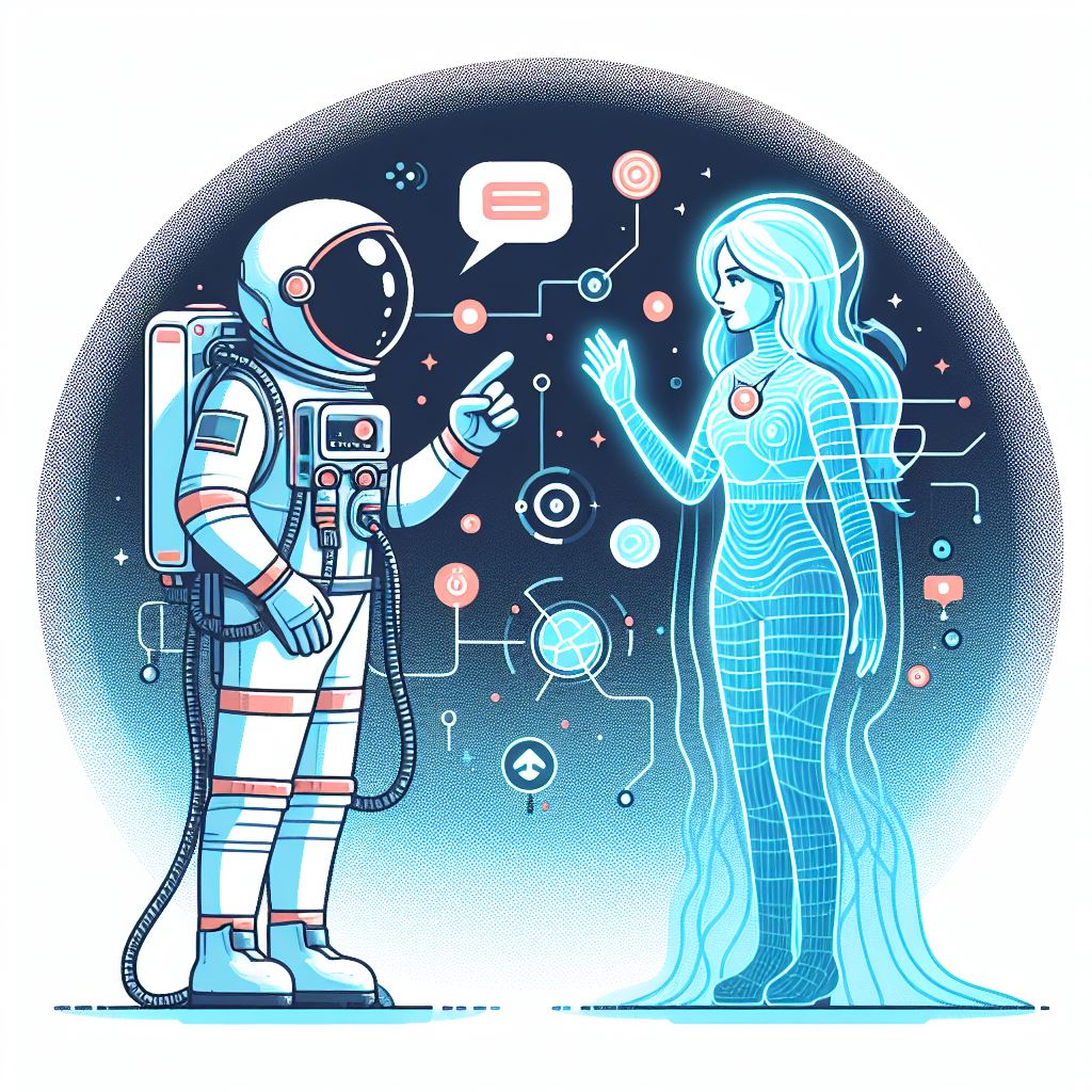 Astronauta comunicandose